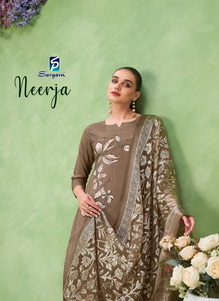 Neerja By Sargam Pure Bemberg Muslin Digital Prints With Hand Work Dress Material Bulk Orders In India
